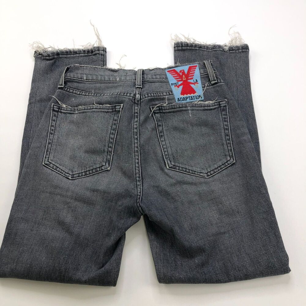 Adaptation 24 (Fits 25W 26.5L) High Rise Distressed Denim Jeans Gray HR1